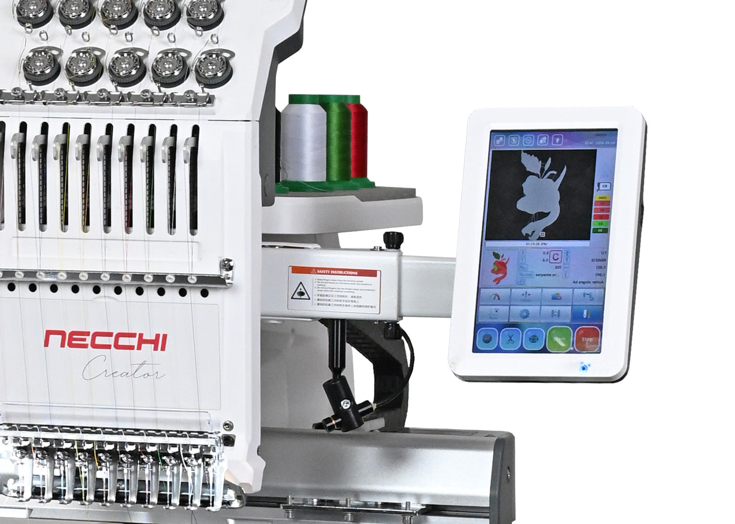 Necchi Creator C10 | Ricamatrice professionale 10 aghi area 24×36 cm