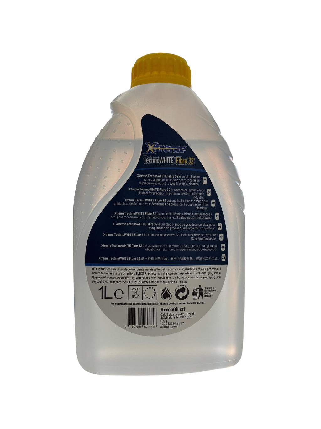 Xtreme TechnoWHITE Fibre | Olio bianco minerale antimacchia per macchine da cucire - 1 litro
