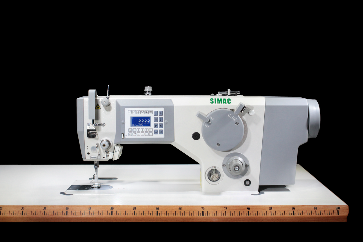 SIMAC 524 | Macchina zig-zag elettronica 10 mm a punto annodato con crochet grande, per pellame e sintetici