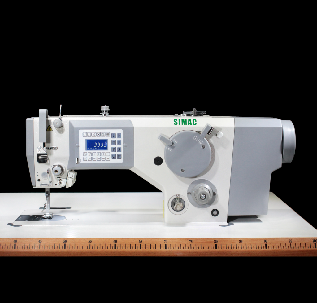 SIMAC 524 | Macchina zig-zag elettronica 10 mm a punto annodato con crochet grande, per pellame e sintetici